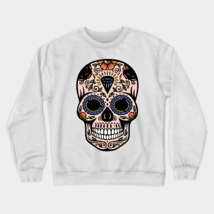 Mexican skull in retro colors Crewneck Sweatshirt